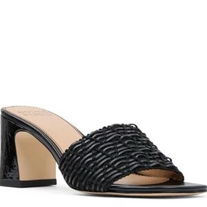Donald J. Pliner Black Woven Sandals